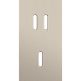 Twofold faceplate, vertical 71 mm centre distance, for a double and a