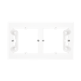 Double surface mounted box, white matt