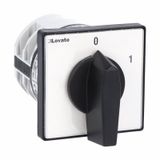 Rotary cam switch 7GN series, ON-OFF switch 1 pole 40A, for front mounting with black handle, front plate 65X65mm