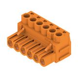 PCB plug-in connector, female plug, 5.08 mm, Number of poles: 6, 180°, Clamping yoke connection, Box