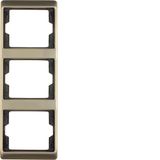 Frame 3gang vertical Arsys light bronze, metal