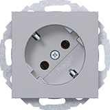 SCHUKO wall socket 45°, plug-in type, A.x/C.x, titanium