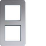Cover frame double vertical, C.8, aluminium