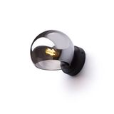 SOLARIS surface mounted smoke-colored glass/black 230V LED E14 7W