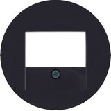 Centre plate TAE cut-out, R.1/R.3/R.classic, black glossy