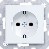 SCHUKO wall socket, Safety Plus, plug-in type, A.x/C.x, matte light white