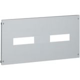 Metal faceplate XL³ 800/4000 - for 2 DPX-IS 250 - captive screws - 24 mod