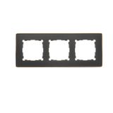 Triple frame, Graphite, gold base