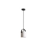 JULIETTA 16 pendant opal-colored glass/black 230V LED E27 15W