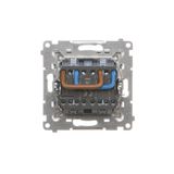 Single IT socket RJ45, category 5e, (module), Simon 24, IP20/IP44, graphite mat
