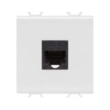 RJ45 SOCKET - CATEGORY 6 - UTP - 2 MODULES - SATIN WHITE - CHORUSMART