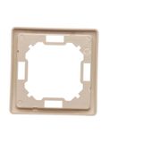 Double two way switch with LED indicator light without pictogram, (module), 10AX, Screw, cream white/electro white
