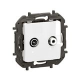 PRISE TV-SAT ETOILE 2CAB BLANC
