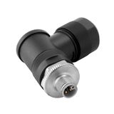 Field attachable connector, M12