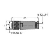 Field-Wireable Connector 7/8″ Power   FW-MRKPM0516-P-S-1012