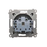 Single shielded computer socket RJ45 category 6 with anti-dust cover, (module), Bronze matt, metalic
