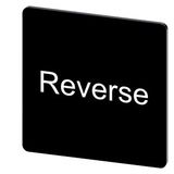 Labeling plate 27 x 27 mm, label black, labeling: Reverse