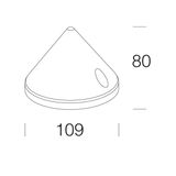 FLUTED POLE END CAP 367 100 GREY9007