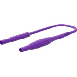 Measuring lead with (4 mm lamella plug, straight) to (4 mm lamella plug, straight), 1 m, purple, PVC, 1.0 mm², CAT IV, 66.1046-10026