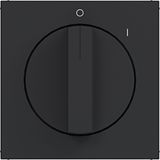 Rotary switch center plate, with markings 0-1, A.x/C.x night black matte