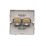 Touch panel 3 modules, Modul 1: 1 touch field, Module 2: 2 vertical touch fields, Module 3: 2 horizontal touch fields, Fixing: horizontal, White pearl