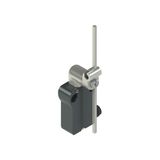 Modular prewired switch with metal revolving lever with adjustable square stainless steel  rod 3x3x125