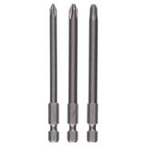 3-piece screwdriver bit set, Extra Hard PH1; PH2; PH3; 152 mm