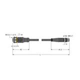 Actuator and Sensor Cable, PUR Extension Cable   RKC4T-5-PSG3M/TXL