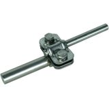 UNI disconnecting clamp StSt 200 kA f. Rd 8-10/16mm w. intermediate pl