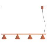Chandelier NOX 4L red ochre