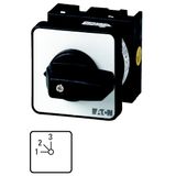 T0-2-148/E Step switches, T0, 20 A, flush mounting, 2 contact unit(s), Contacts: 3, 45 °, maintained, Without 0 (Off) position, 1-3, Design number 148