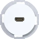 High Definition socket with 90° plug connection R.Classic polar white, glossy