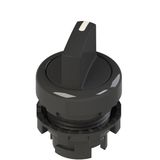 Short handle selector, 2 positions black with marking