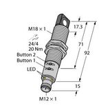 Ultrasonic Sensor Diffuse Mode Sensor   RU40U-M18ES-LIU2PN8X2T-H1151