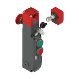 NG series safety switch with lock and integrated control devices, with actuator