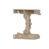 Surface-mounted box - an element extending a single box folded to multiple frames, cream white/electro white