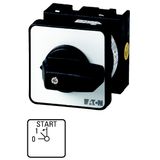 T0-2-15121/E Auxiliary winding switch, T0, 20 A, flush mounting, 2 contact unit(s), Contacts: 3, 45 °, maintained, With 0 (Off) position, With spring-return to 1,