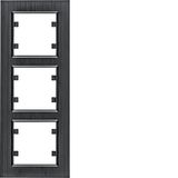 LUMINA PASSION 3-fold vertical frame, black aluminium