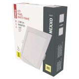 LED recessed luminaire NEXXO, square, white, 12.5W, warm white