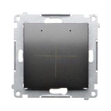 Electronic 4-fold switch/push-button, 6A, anthracite