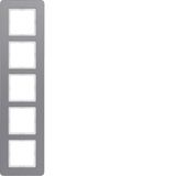 Frame 5gang, aluminium blasted