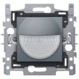 Motion detector, 230 V, 8 m, 180°, wall detector, for flush-mounting box, blue grey coated