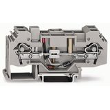 Ground conductor disconnect terminal block 24 V 6 mm² gray