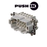 HDC insert, Male, 500 V, 16 A, Number of poles: 10, PUSH IN, Size: 4