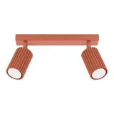 MOVABLE CARBON CEILING STRIP SPOTLIGHTS IN RED FINISH
