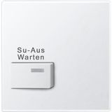 Central plate for duty room display unit, polar white glossy, system M