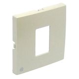 COV PLAT F/SINGLE RJ45 COMP SOCKETS IVORY