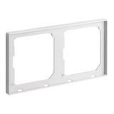 Galion - 2 gangs plate kit support - White