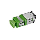 FO Coupler SC/APC-Simplex, Plastic, OS2, ceramic, w/o flange