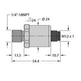 Pressure Transmitter With Current Output (2-Wire)   PT100PSIG-1103-I2-H1143